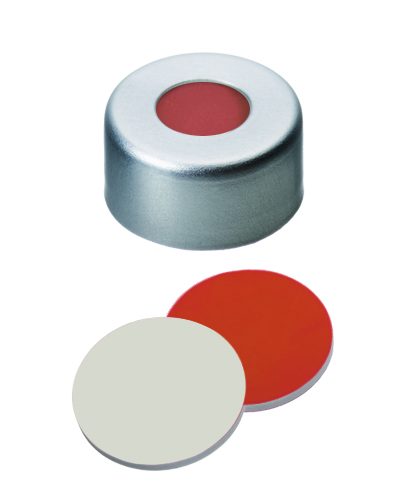 Picture of Aluminum Cap clear lacquered, 5.5 mm centre hole, Septum Rubber/PTFE